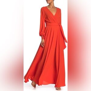 NWT Meghan La Lilypad Surplice Maxi Dress, Size L